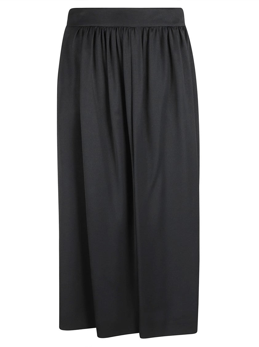 Wide-Leg Trousers With Gathered Waistband