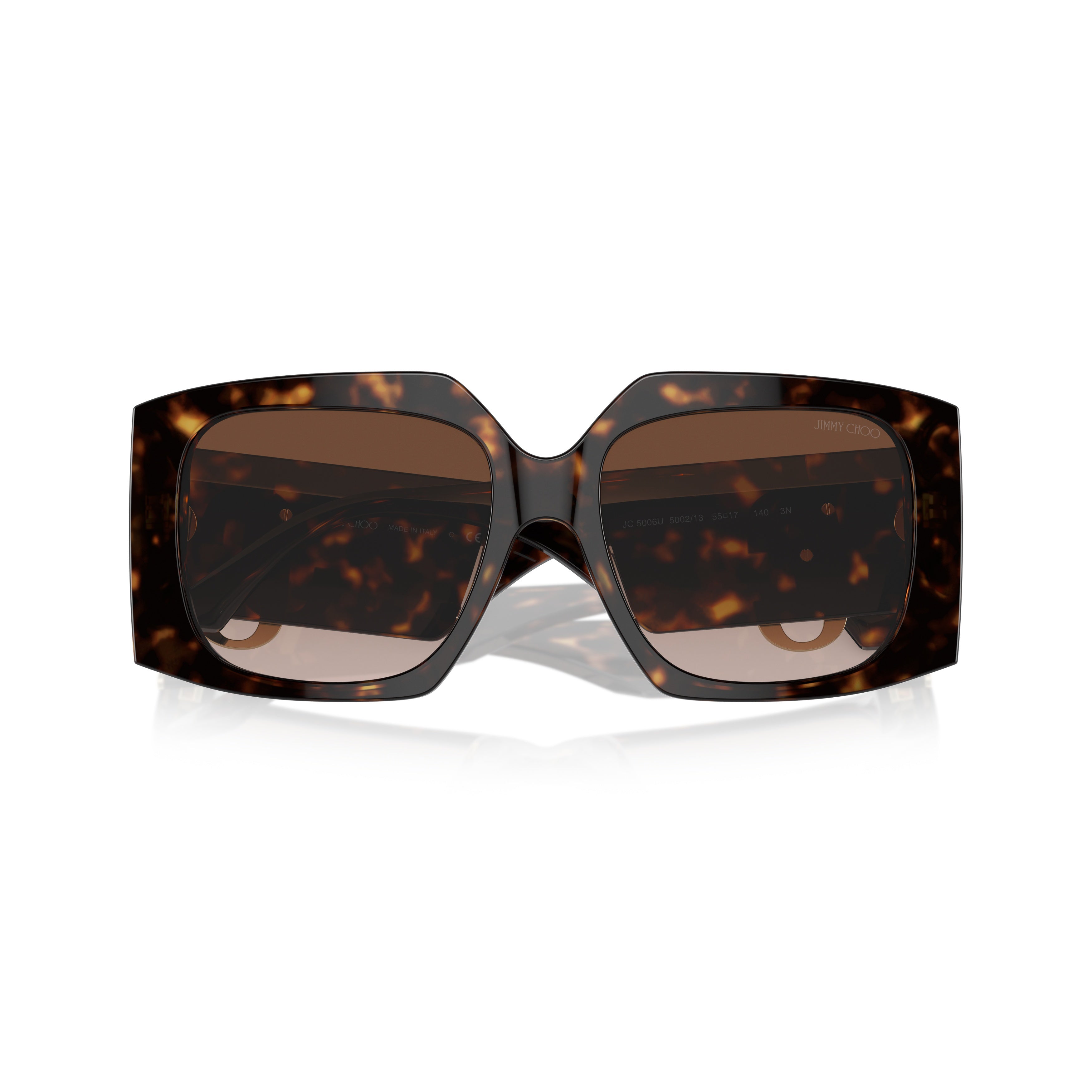 0jc5006u Oversized Square Tortoiseshell Sunglasses