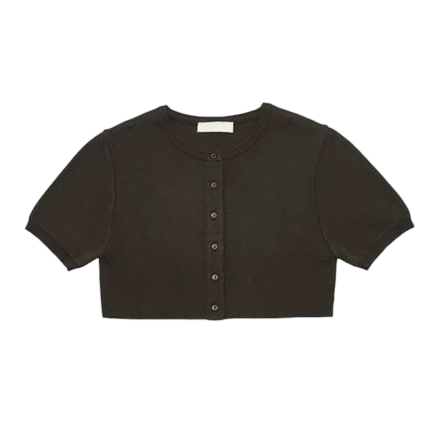 Cropped Black Cardigan
