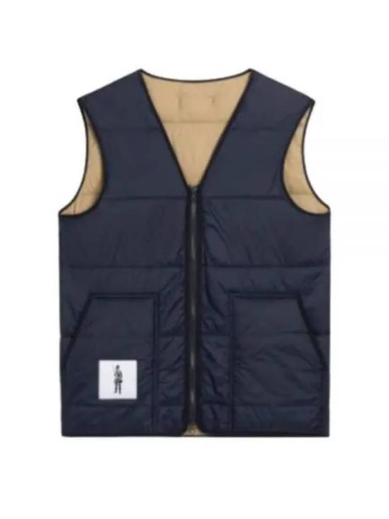 Quilted Vest with Padded Design and Contrasting Lining