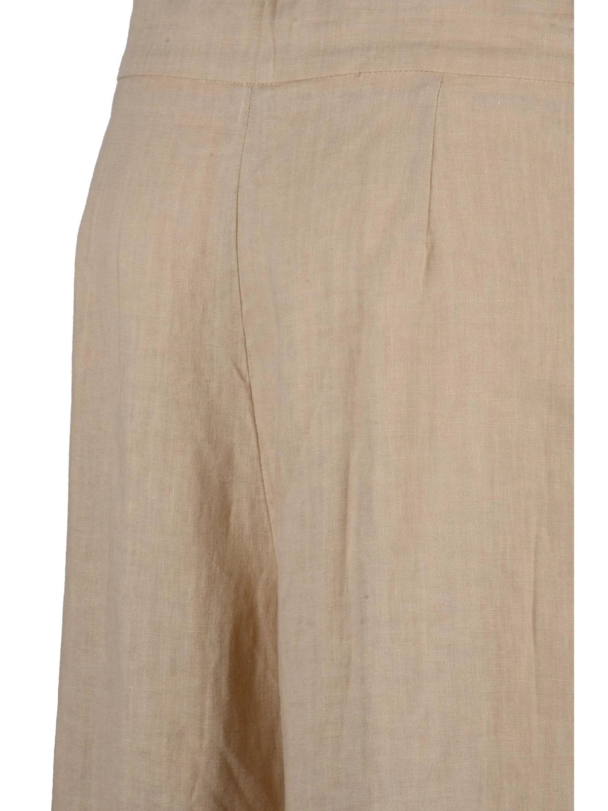 Eleventy High Waist Linen Trousers - Beige