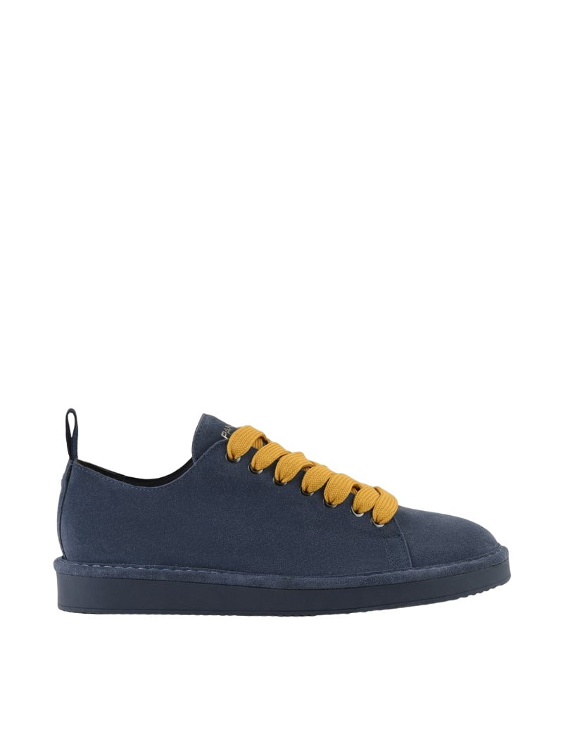 Sneakers with Suede Design and Durable Leather Construction