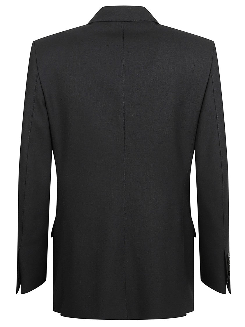 Peak Lapel Double-Breasted Wool Jacket