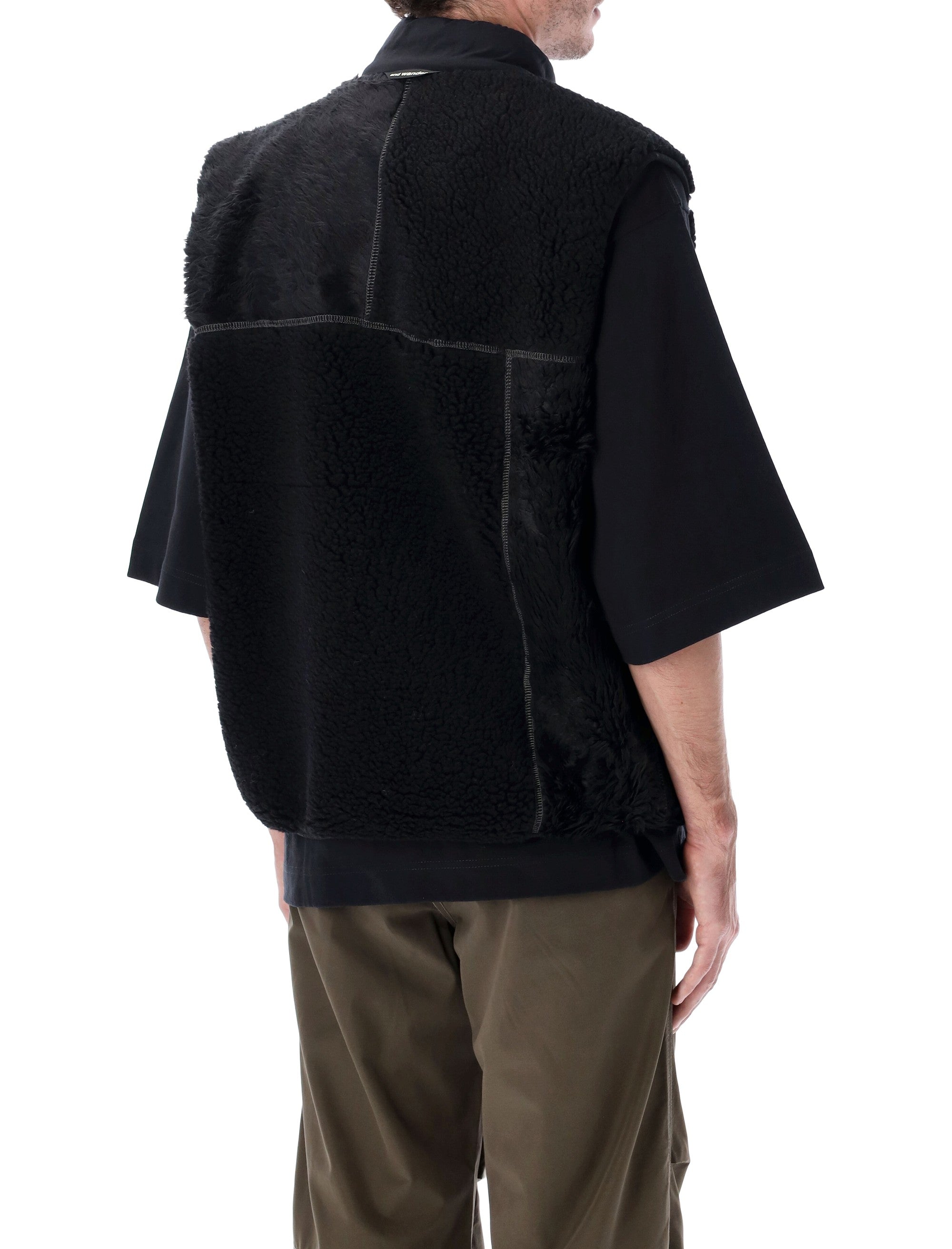 Mix Boa Patchwork Vest