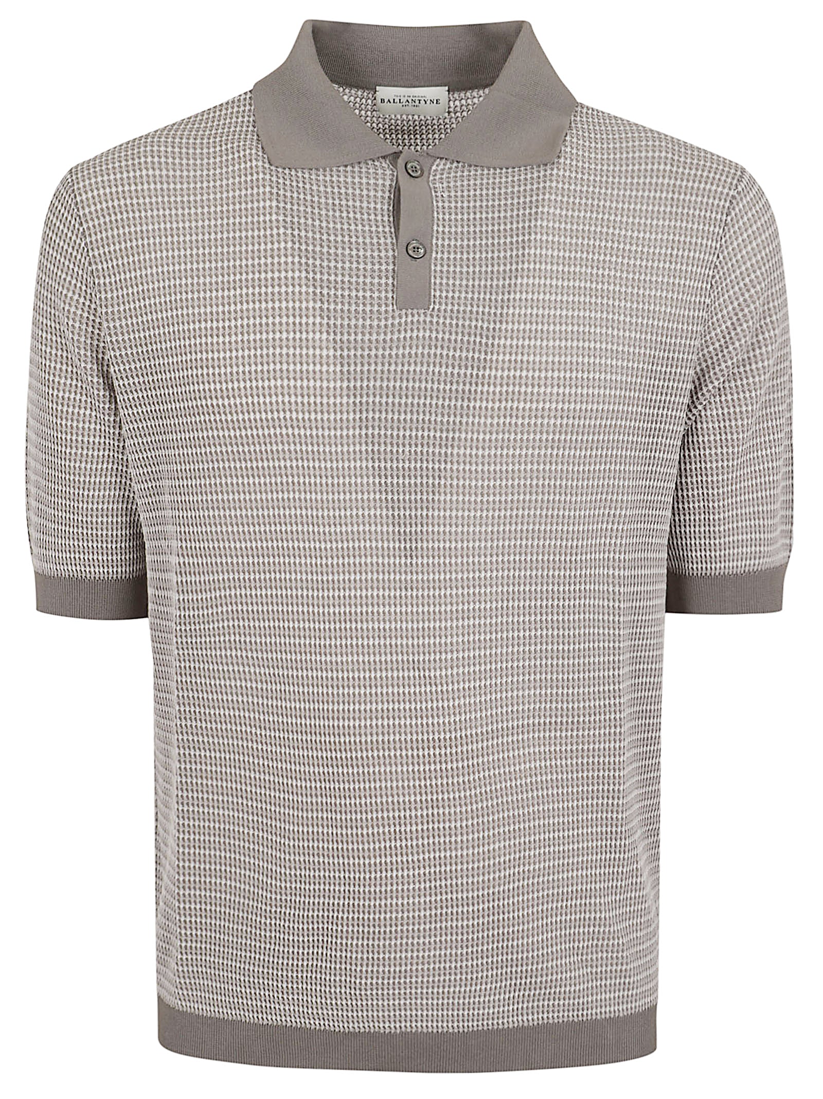 Textured Knit Polo Shirt