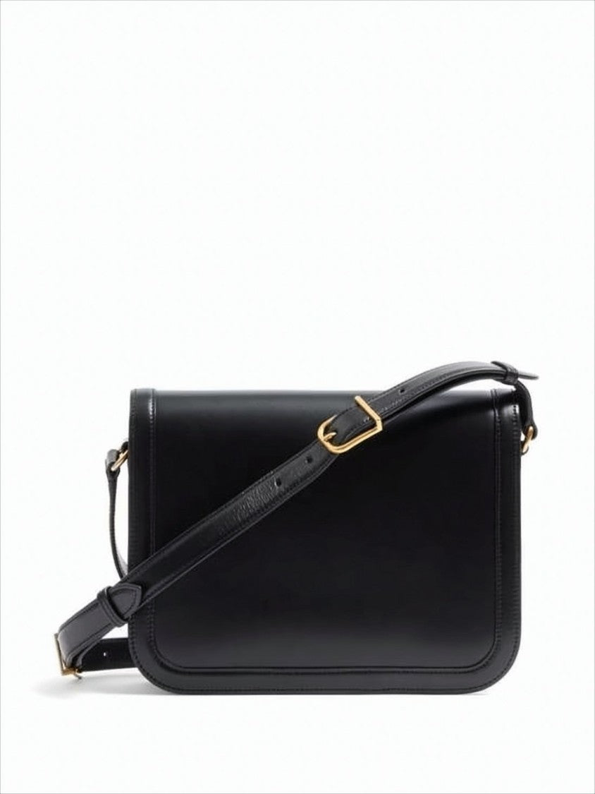 Rectangular Calf Leather Crossbody Bag