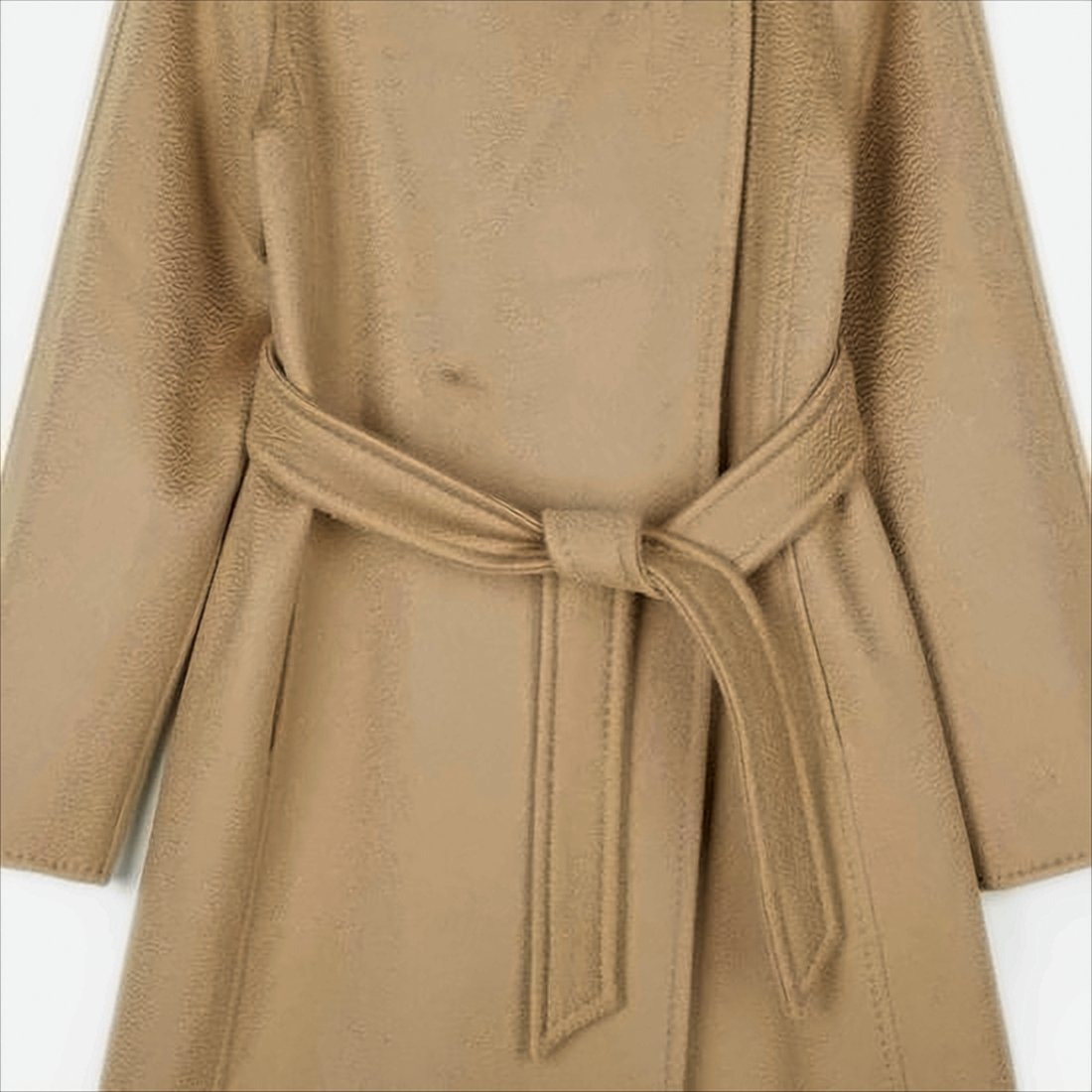 Long Cashmere Coat with Classic Collar