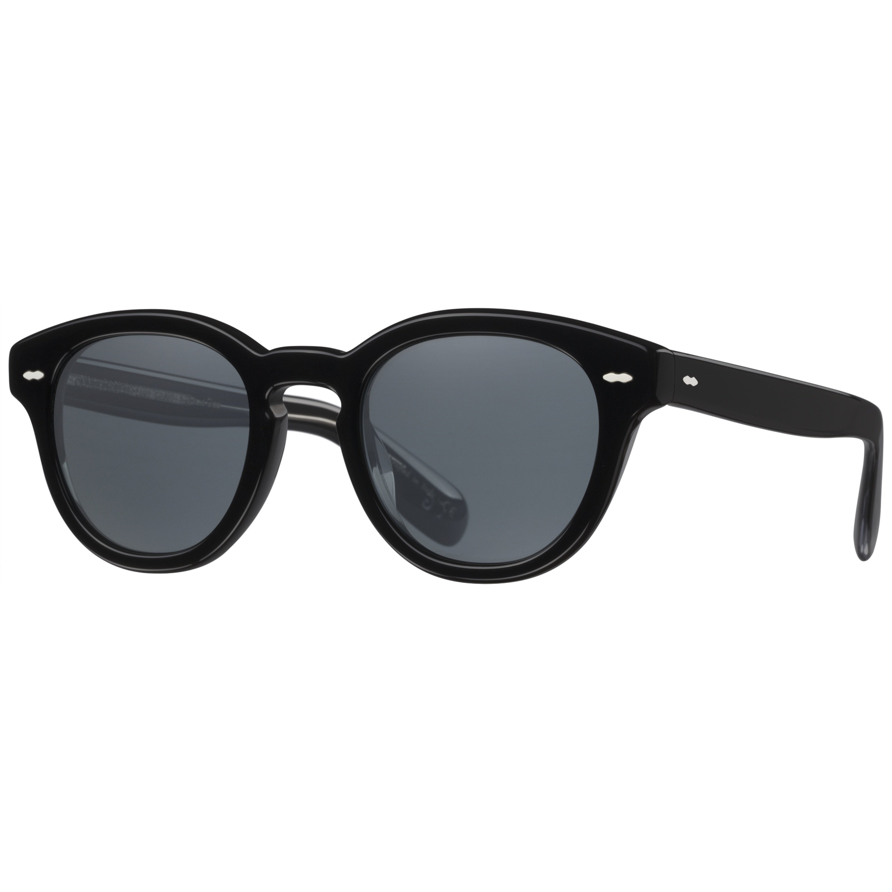 0ov5413su Glossy Black Acetate Round Frame Sunglasses