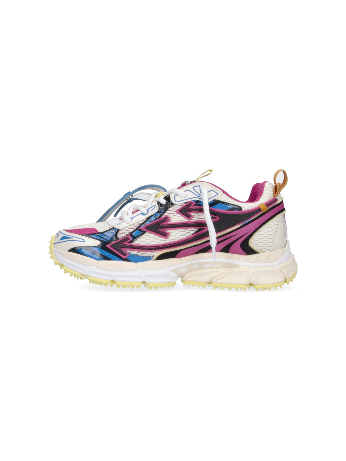 White Dynamic Graphic Accents Sneakers