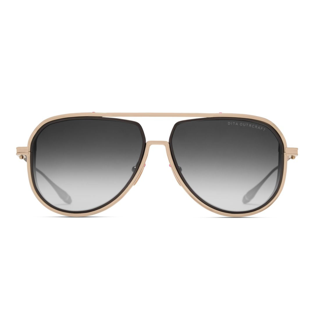 Outrcraft Gradient Tinted Sunglasses with Double Bridge Metal Frame