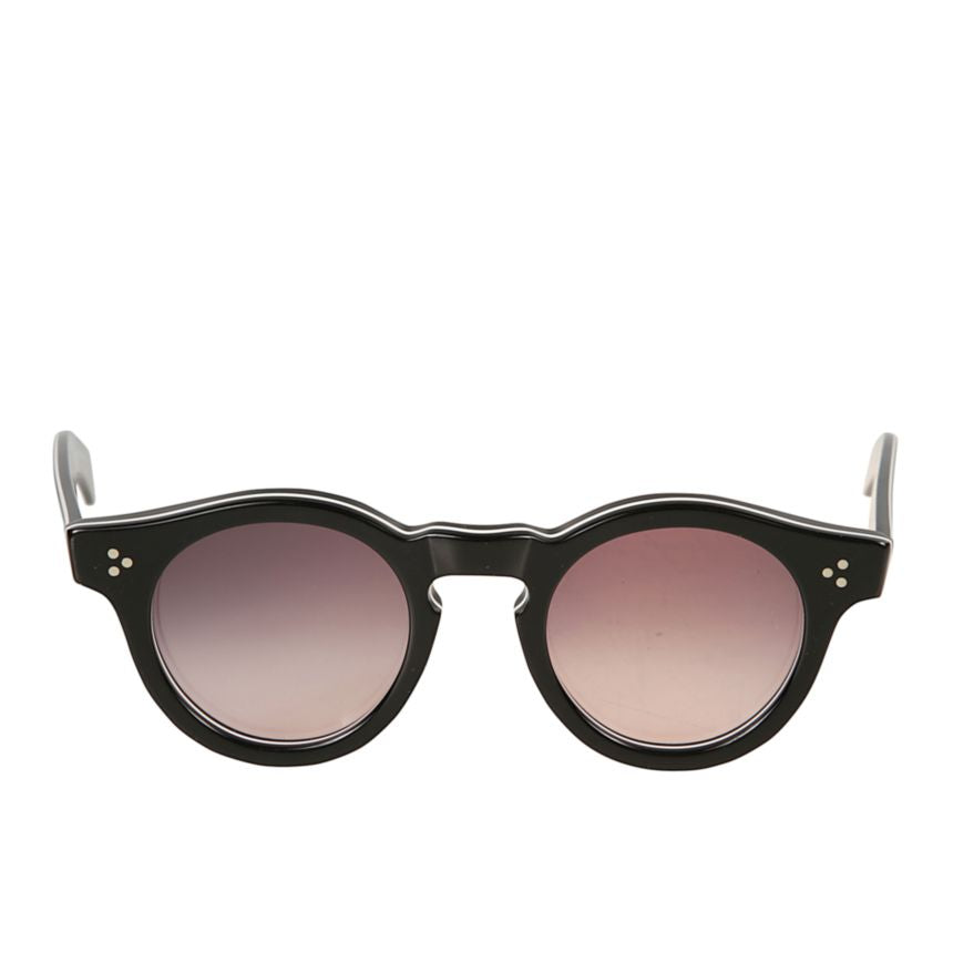 Mondo Round Frame Gradient Sunglasses with Glossy Finish
