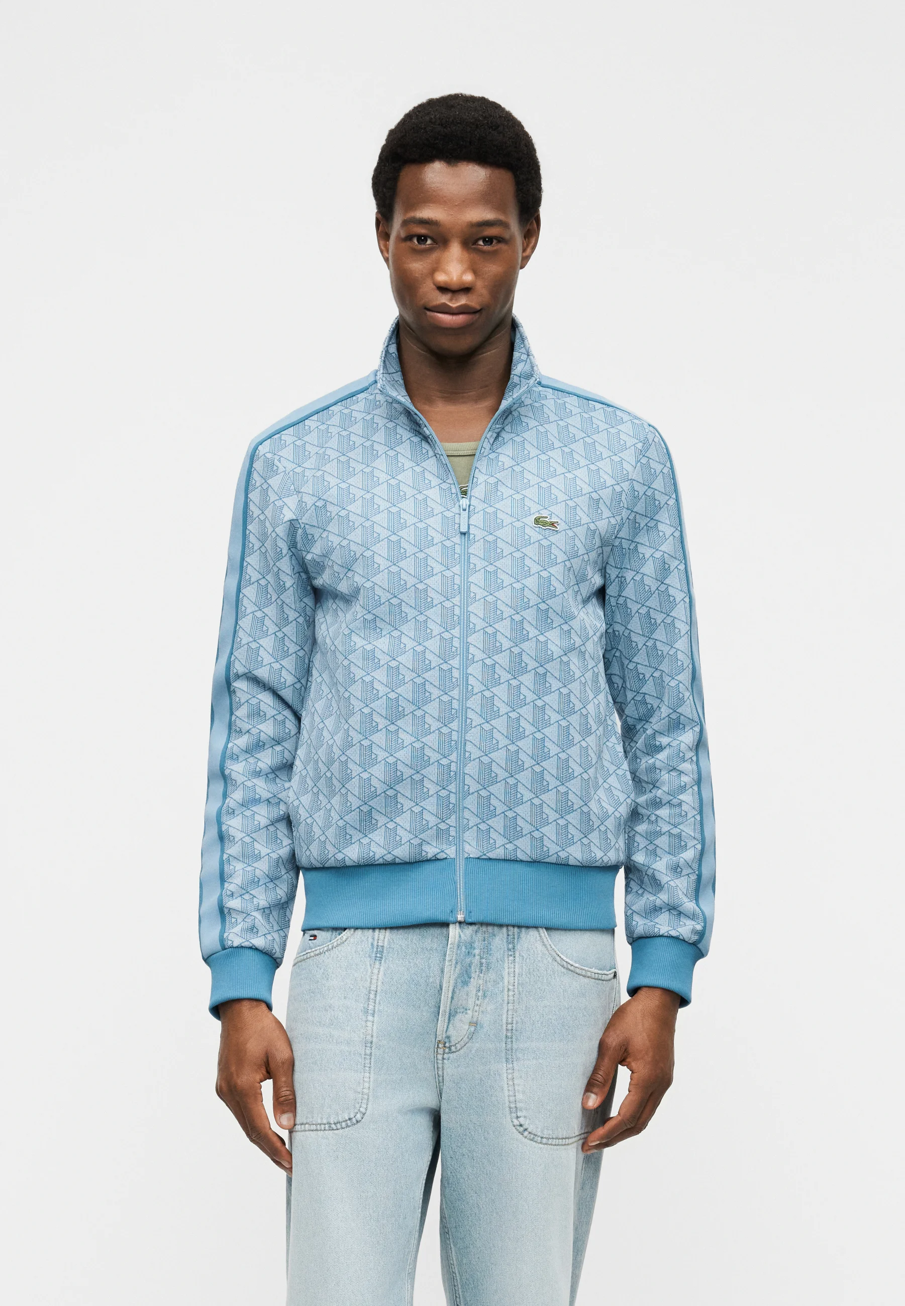 Light Blue Paris Jacquard Jacket