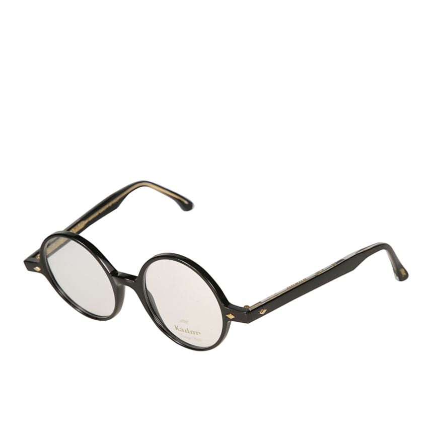 Rondo Classic Round Frame Sunglasses with Glossy Black Finish