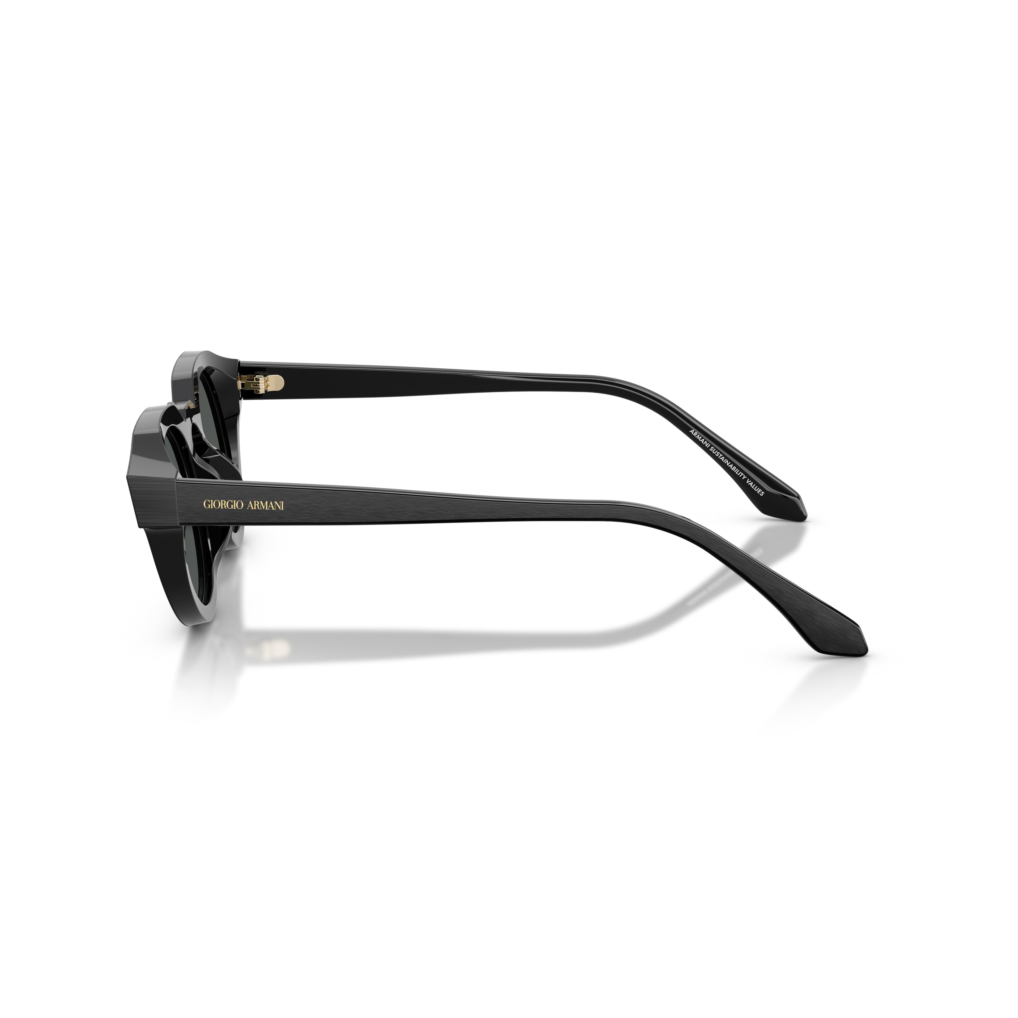 0ar8255u Bold Round Acetate Sunglasses with Matte Black Finish