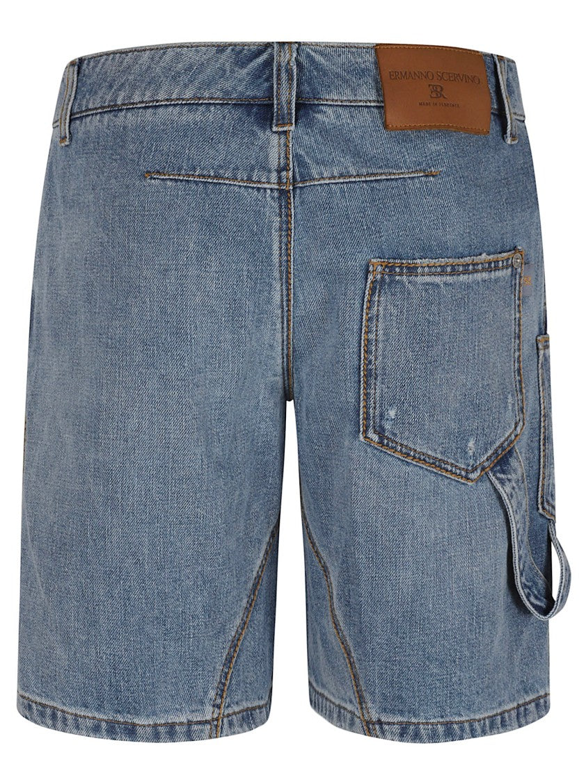 Distressed Denim Shorts