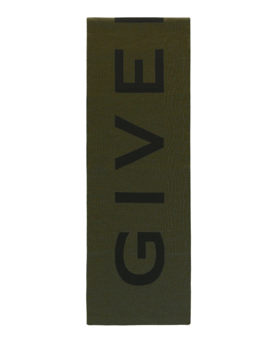 Reversible Jacquard Logo Scarf With Bold Text