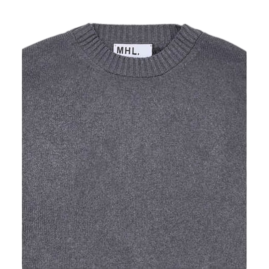 Classic Crew Neck Sweater with Ribbed Detailing