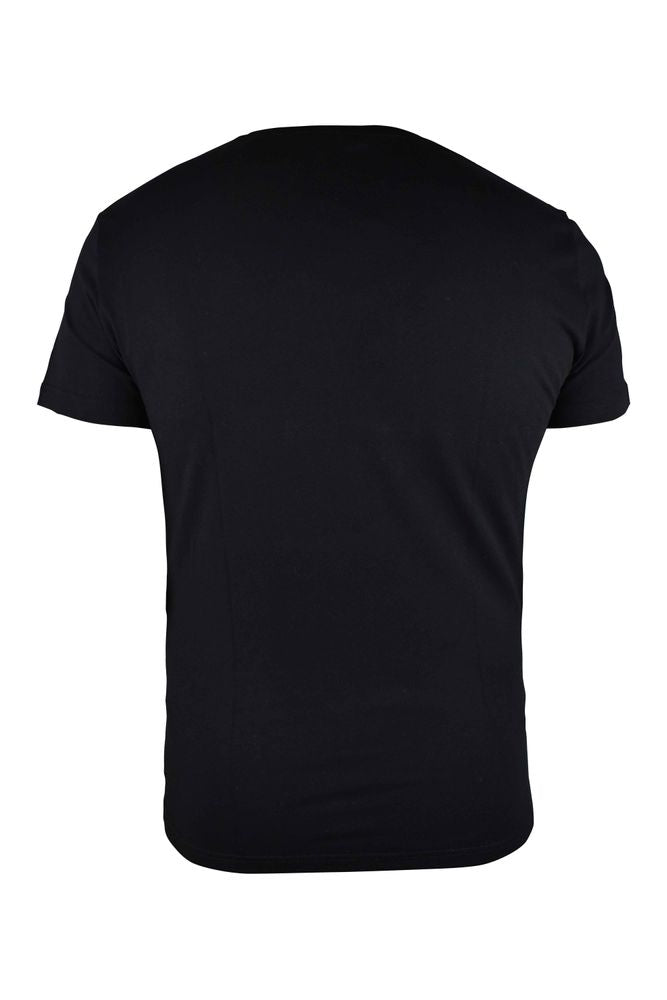 Czarny bawełniany T-shirt z nadrukiem graficznym