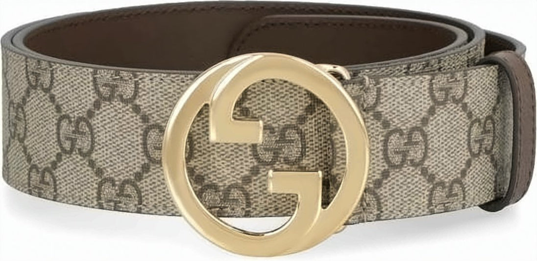 Canvas Strap Belt with Monogram Pattern