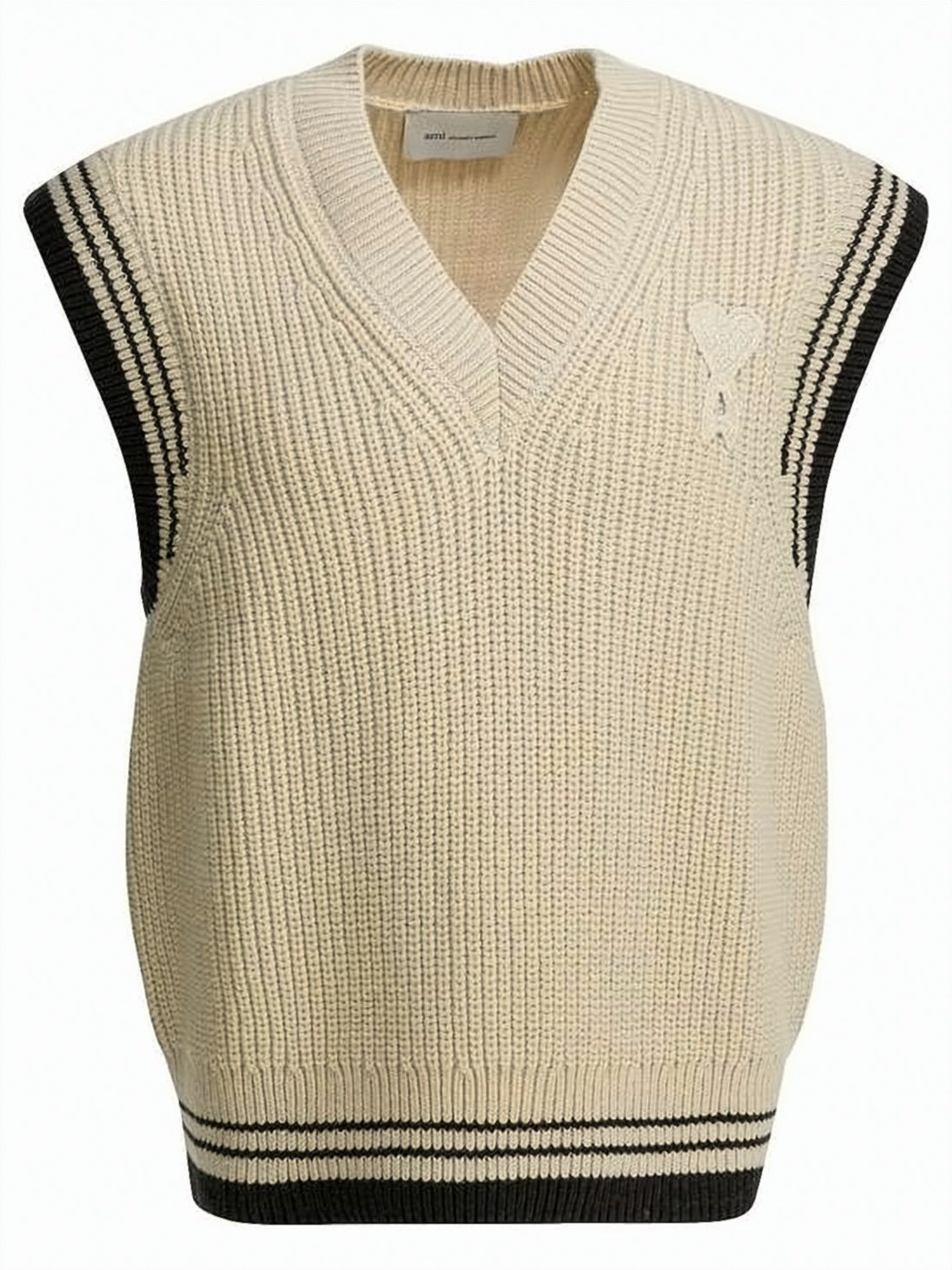 Knitted Sleeveless Vest with Texture