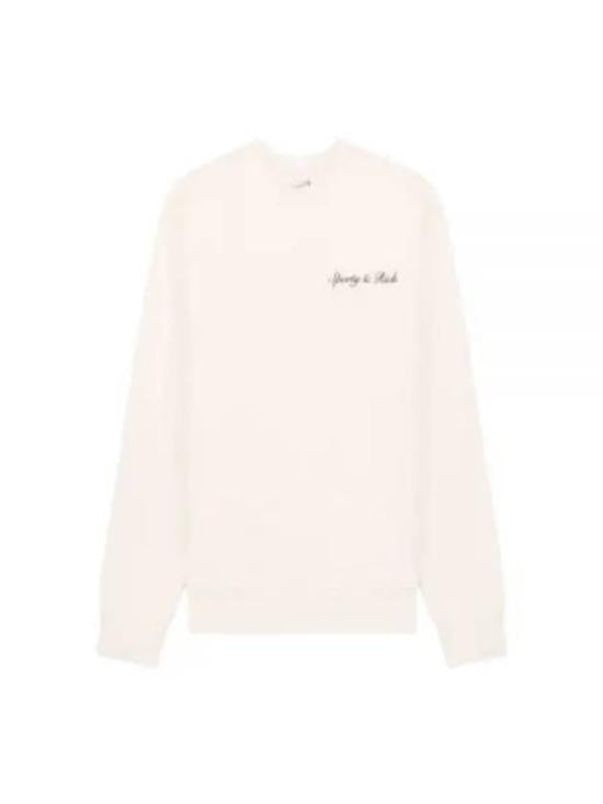 Relaxed Fit Long-Sleeve Crewneck Shirt with Text Embroidery