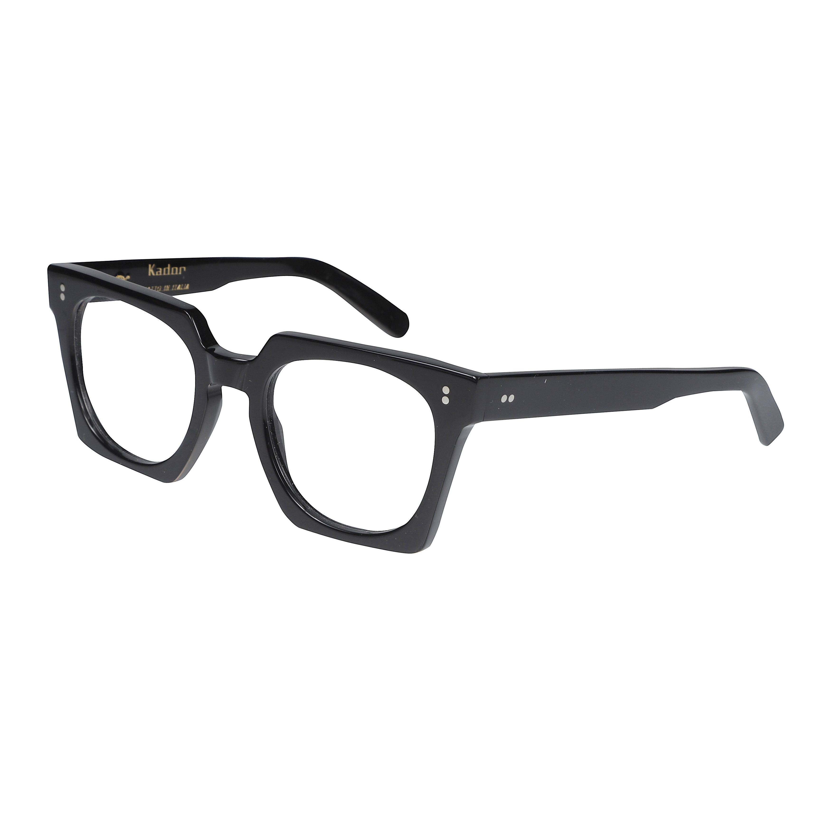 Maya Oversized Square Frame Eyeglasses with Glossy Black Finish