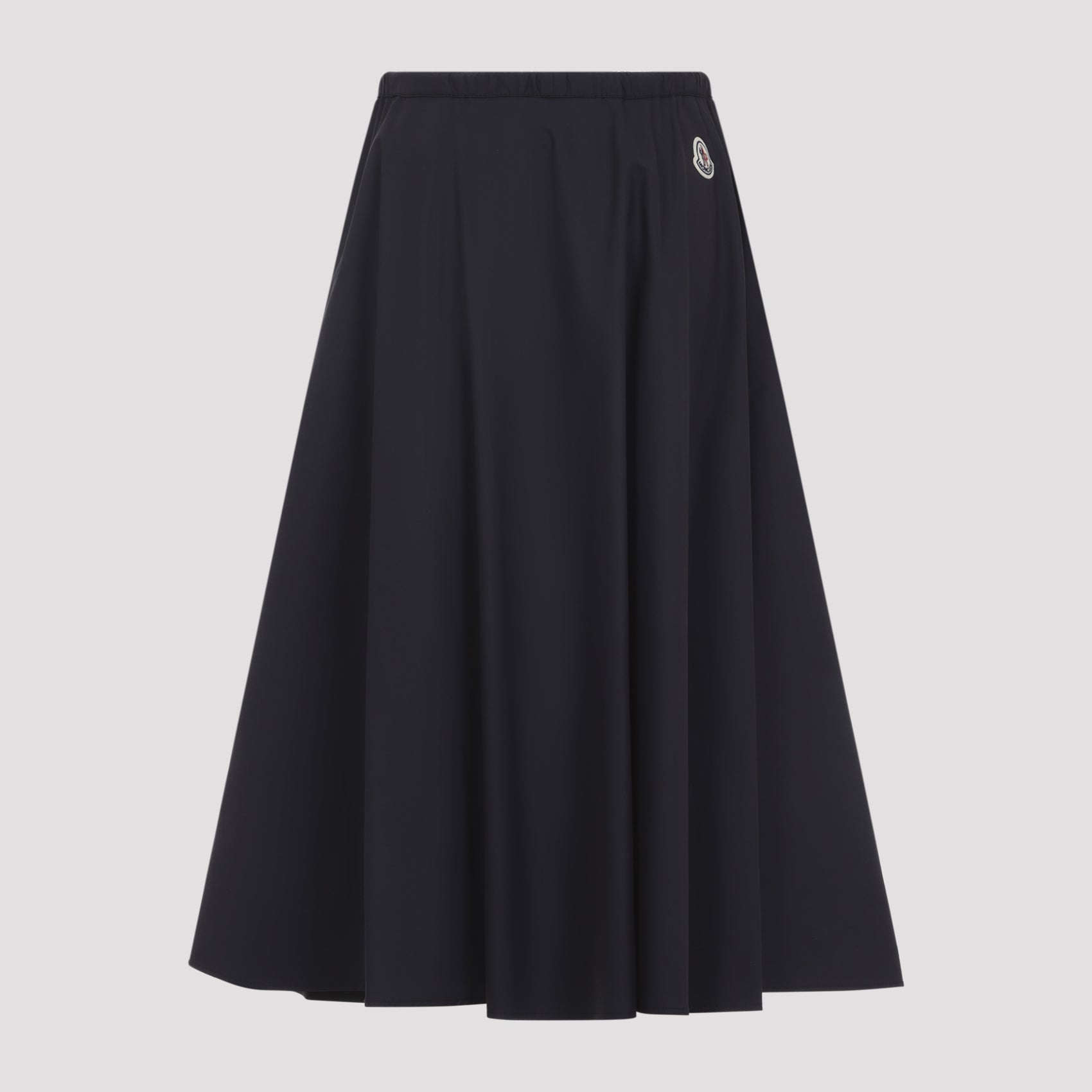 Flared Midi Skirt With Drawstring Waist