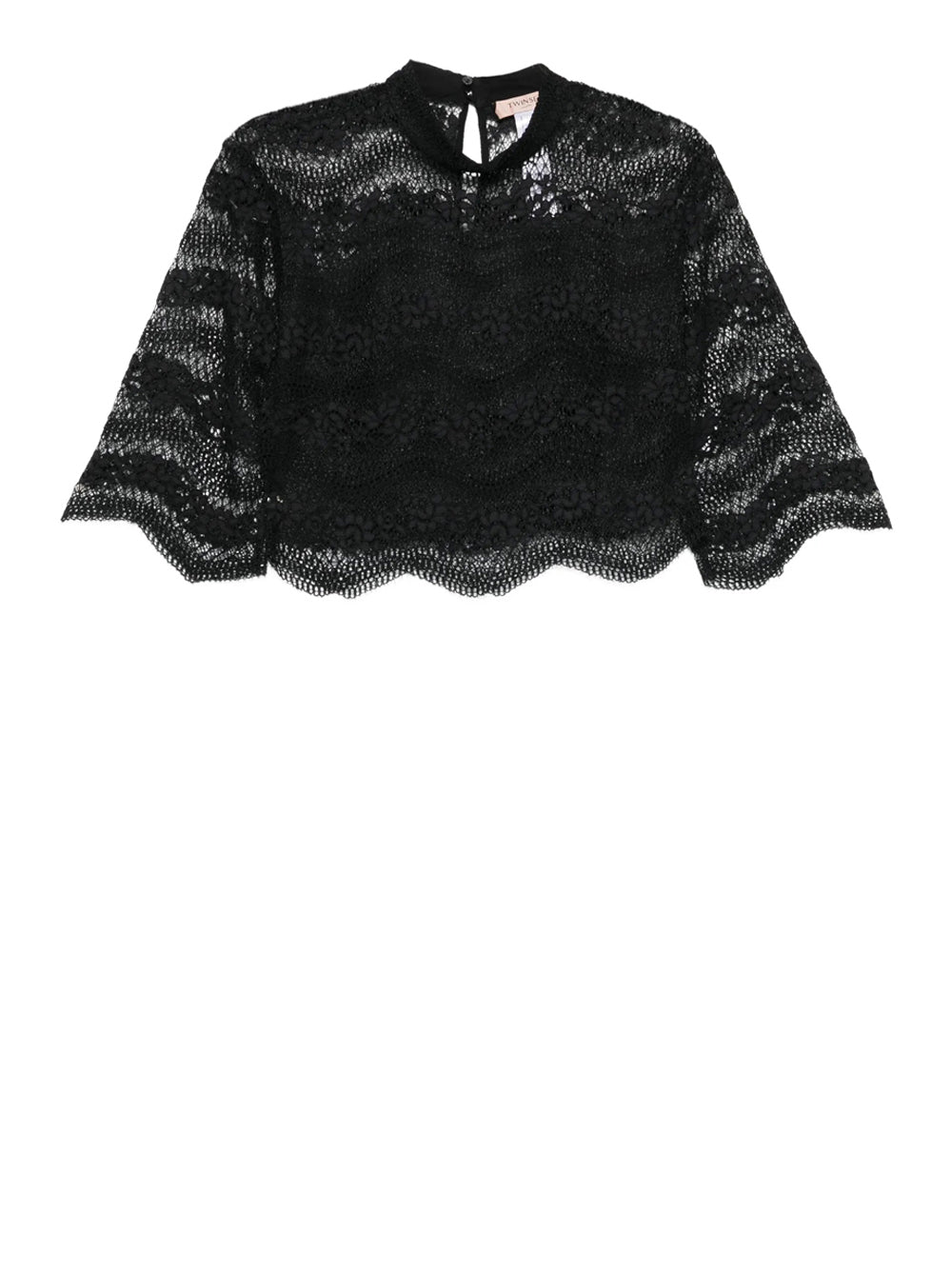 Macramé Blouse with 3/4 Sleeves