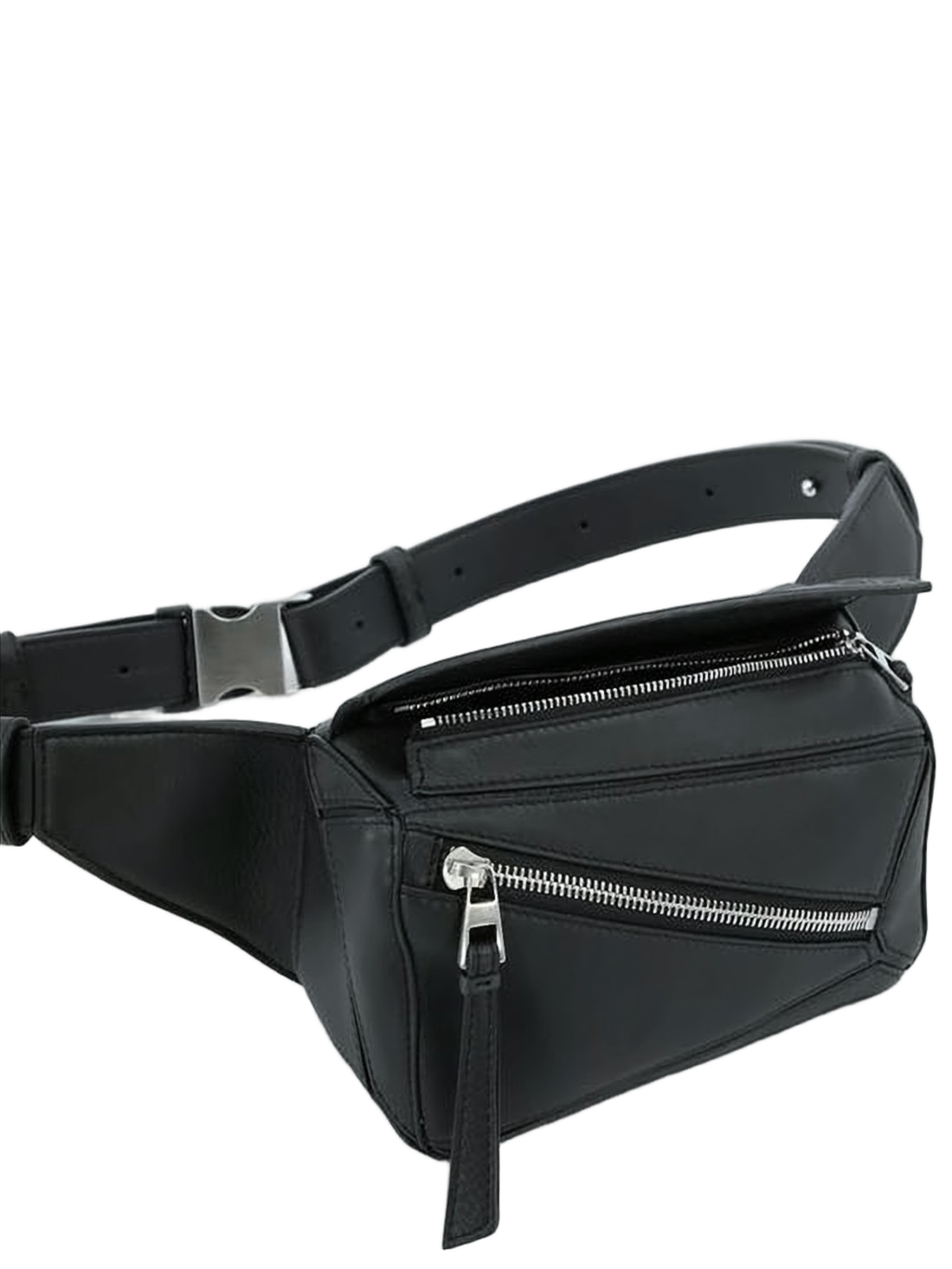 Structured Black Crossbody Bag with Adjustable Strap