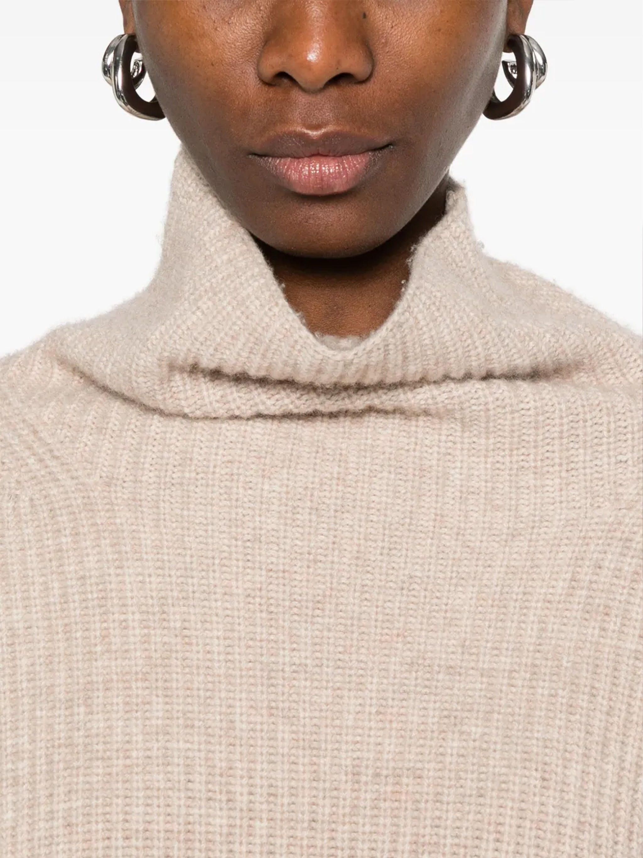 Neutral Brooke Ribbed Knit Pullover