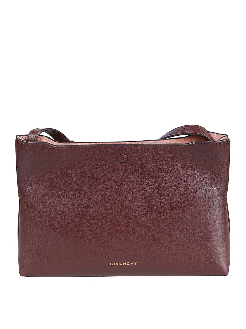 Smooth Leather Rectangular Day Clutch Bag