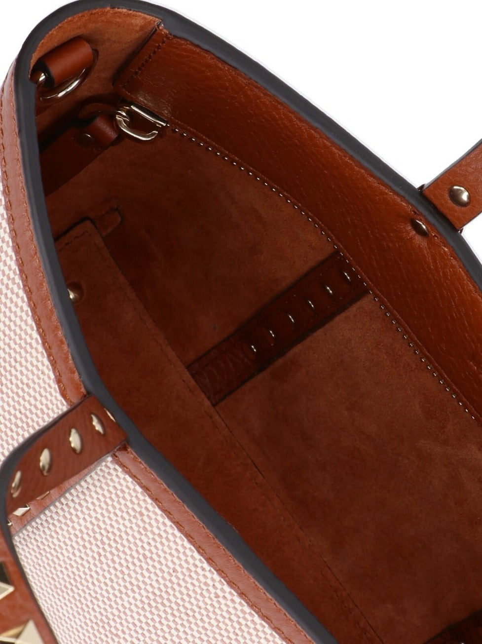 "Rockstud" Small Shopping Bag – Beige