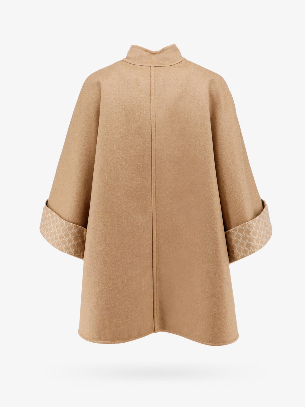 Structured High-Collar Jacket with Button-Down Front