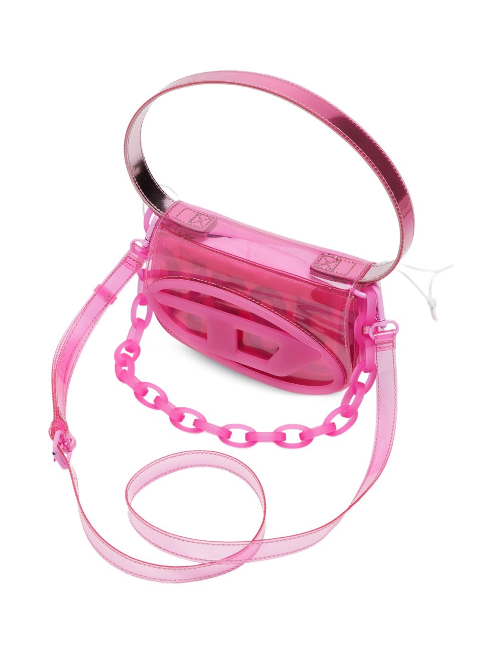 Translucent Pink Silk and Nylon Handbag