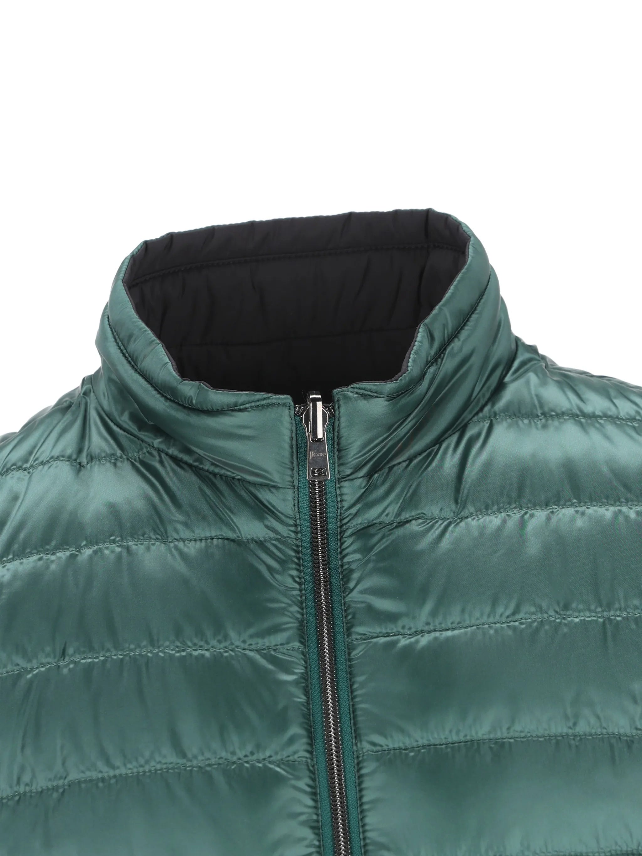 Green Piumino Reversibile Smanicato Puffer Vest