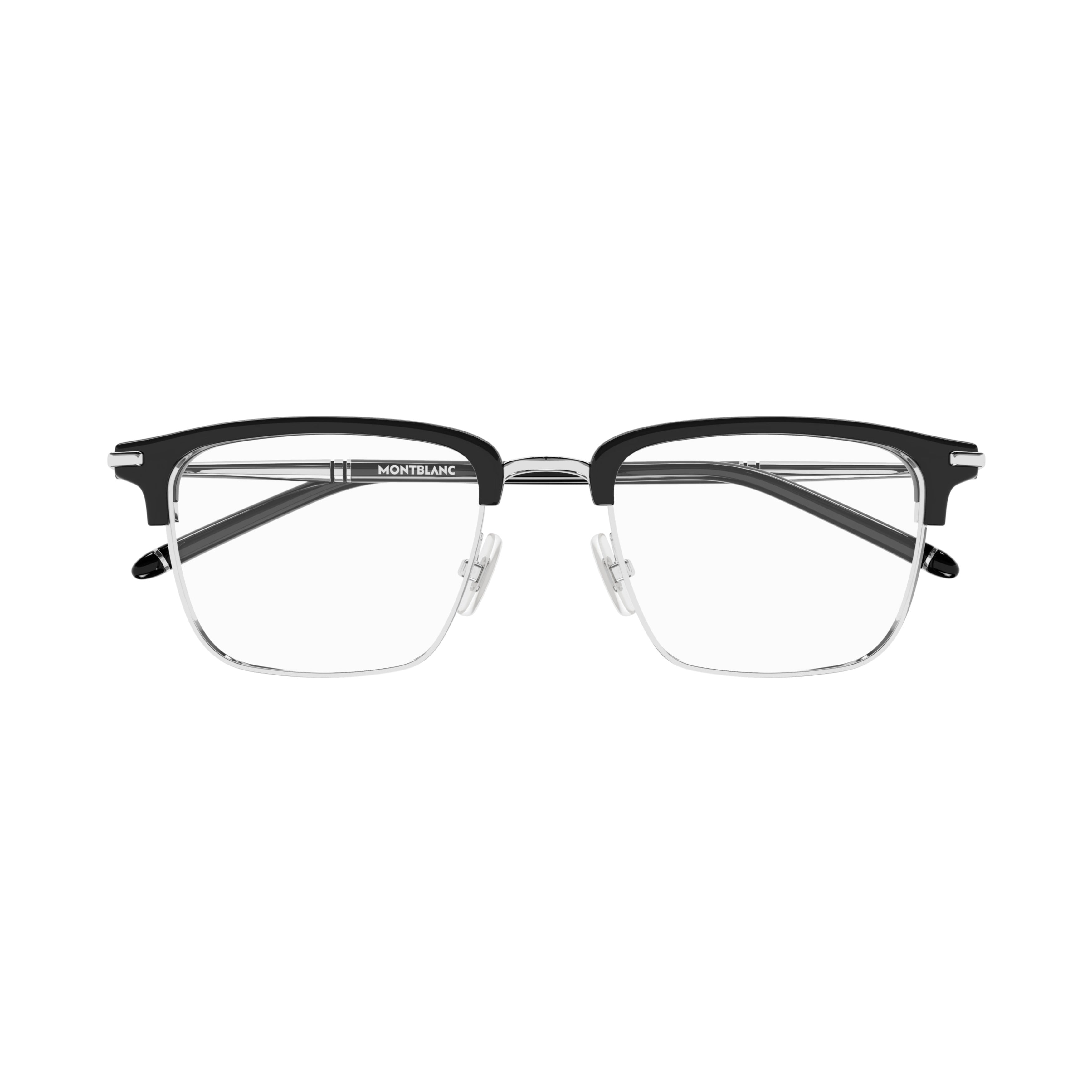 Mb0243o Semi-Rimless Eyeglasses with Bold Black Upper Frame