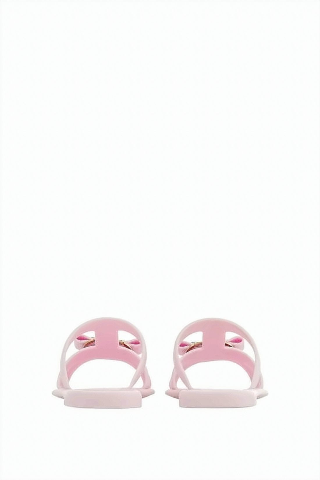 Cut-Out Design Soft Pink Rubber Mules