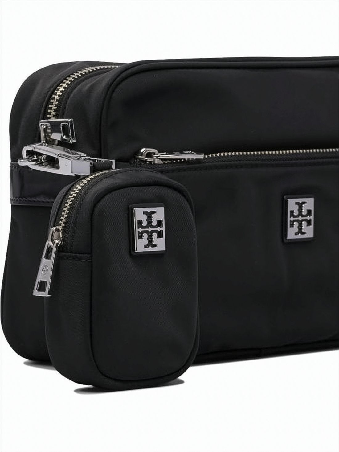 Rectangular Crossbody Bag with Zippered Compartments