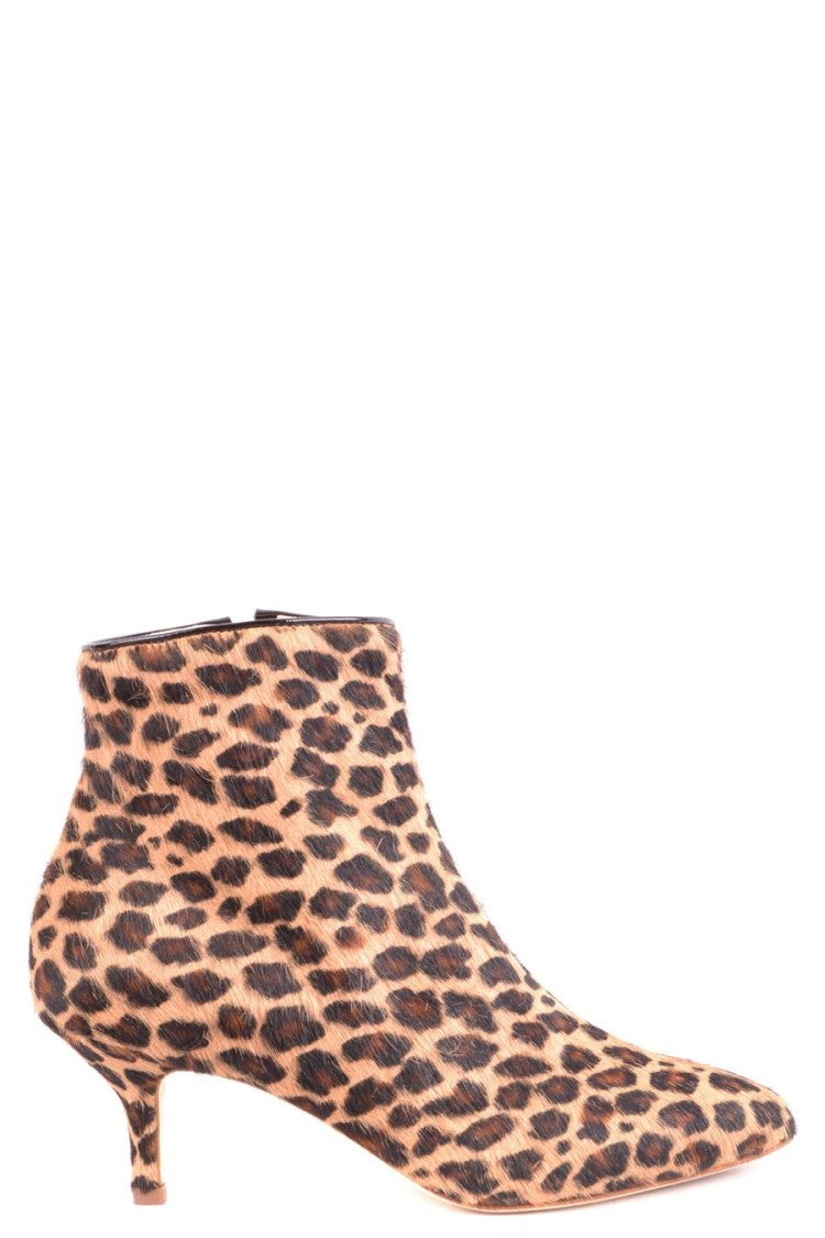 Multicolor Leopard Print Ankle Boots