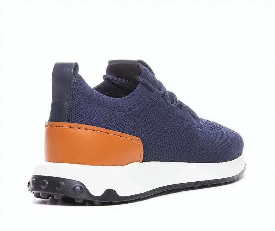 Deep Navy Knitted Fabric Sneakers
