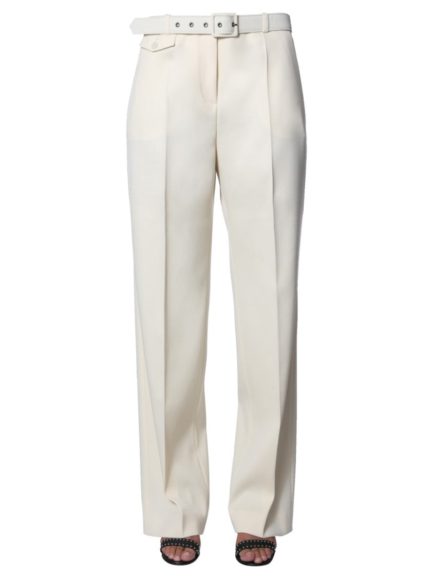 High-Waisted Tailored Pants With Matching Belt