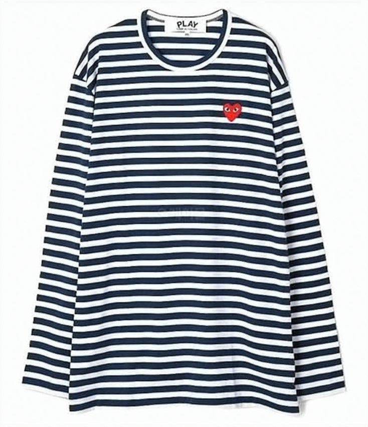 Horizontal Striped Long-Sleeved Shirt