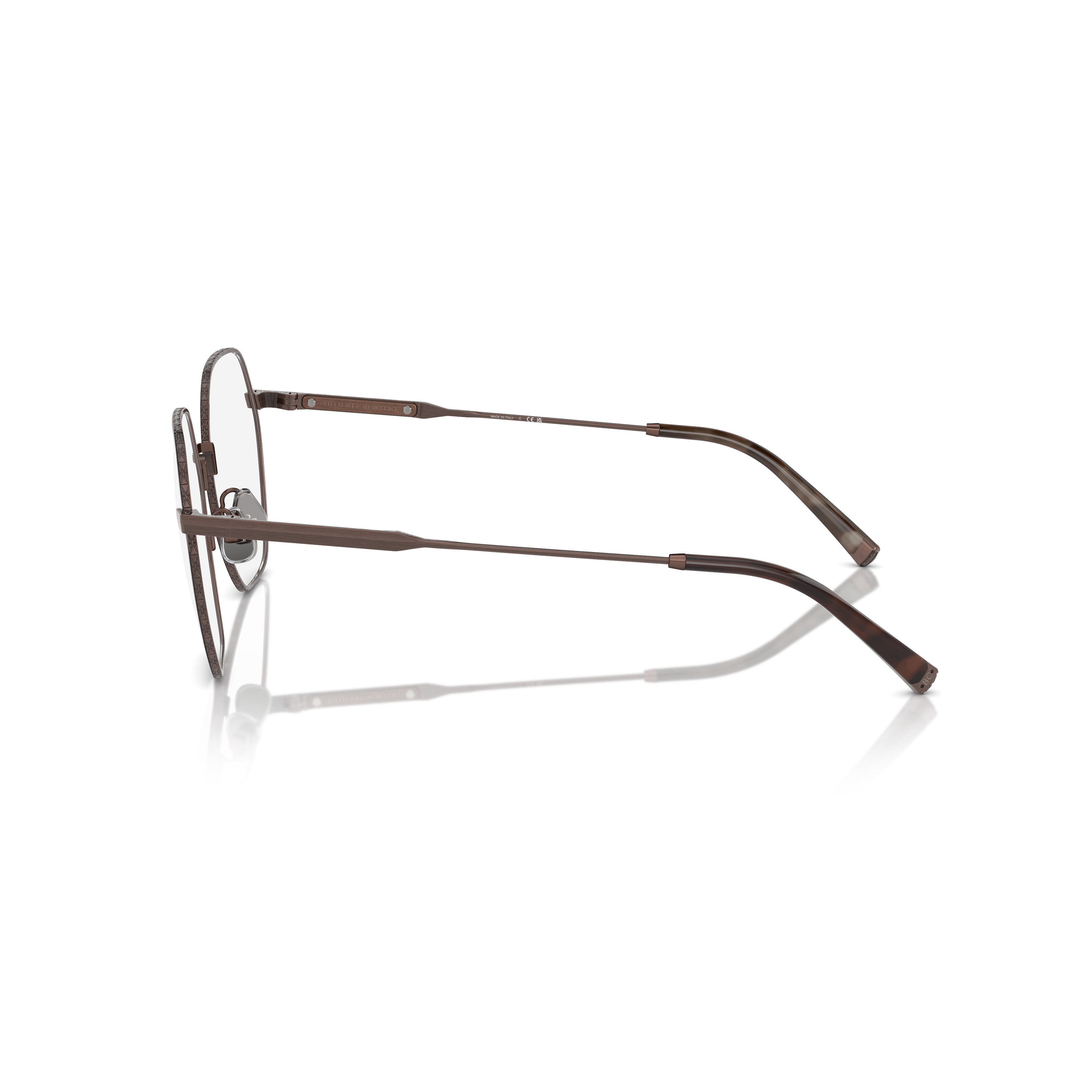 0bc1001t Thin Geometric Titanium Eyeglasses with Adjustable Nose Pads