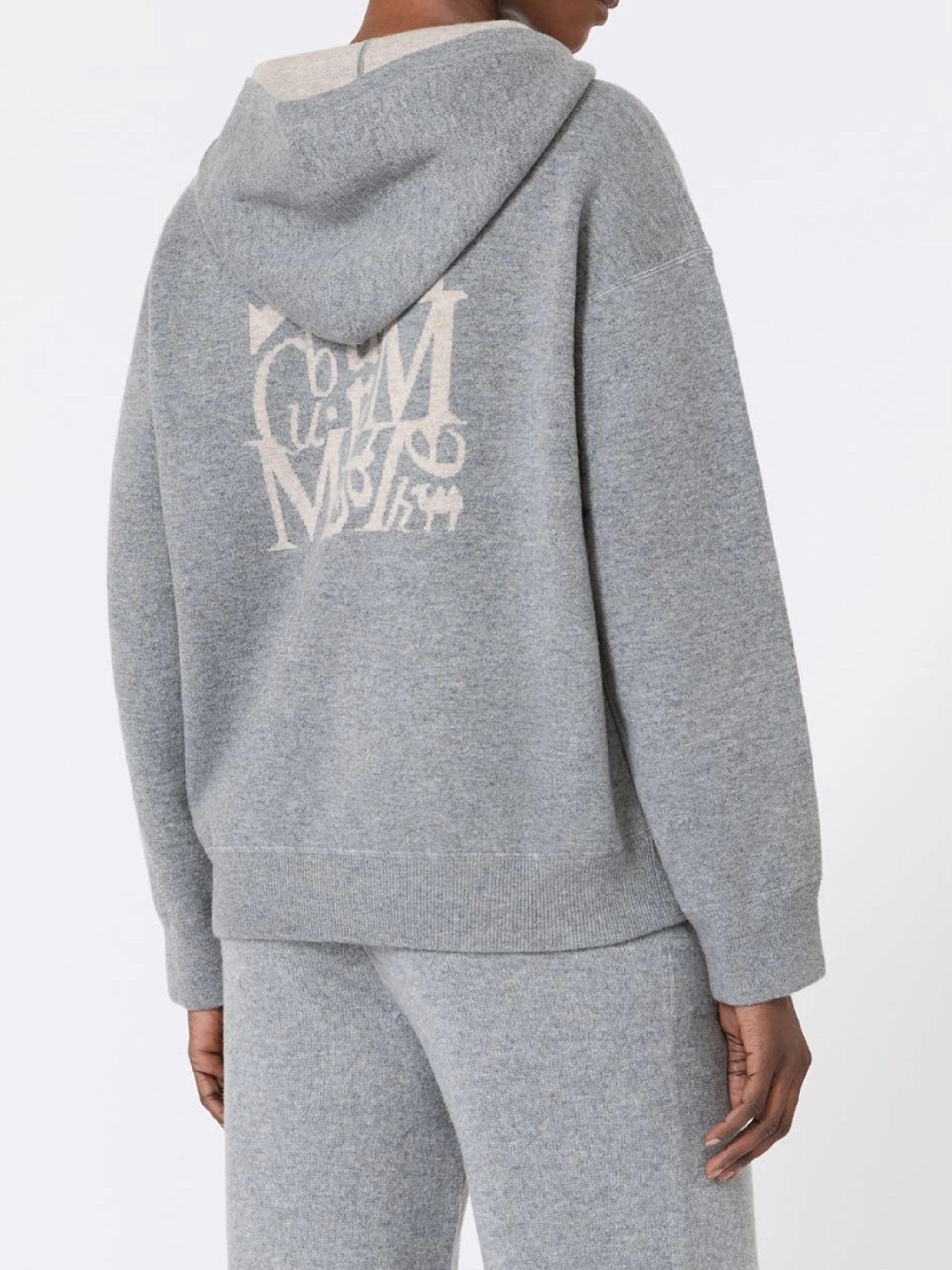 Relaxed-Fit Zip-Up Hoodie with Contrasting Lining and Graphic Detail