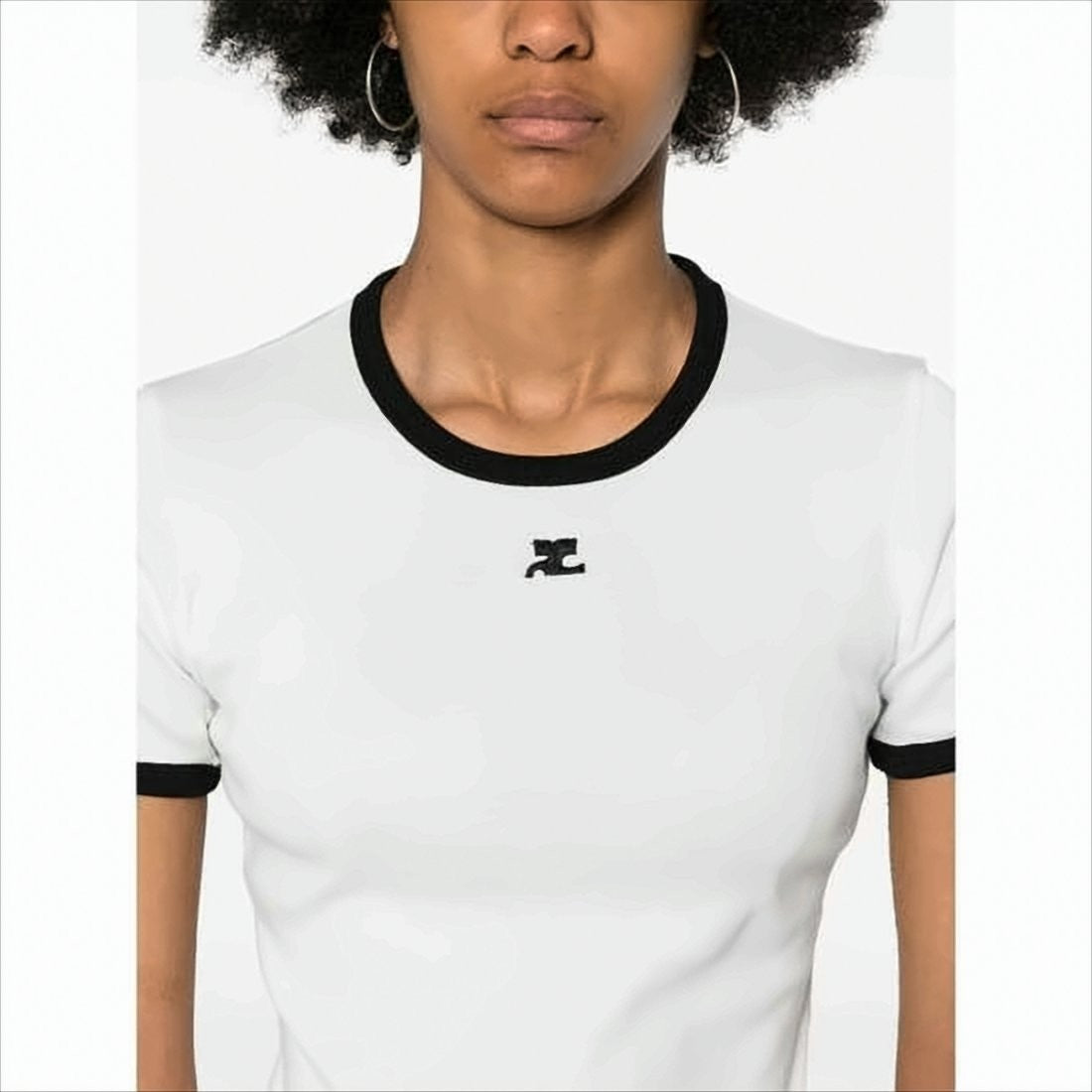 Short-Sleeved T-Shirt with Contrasting Trim