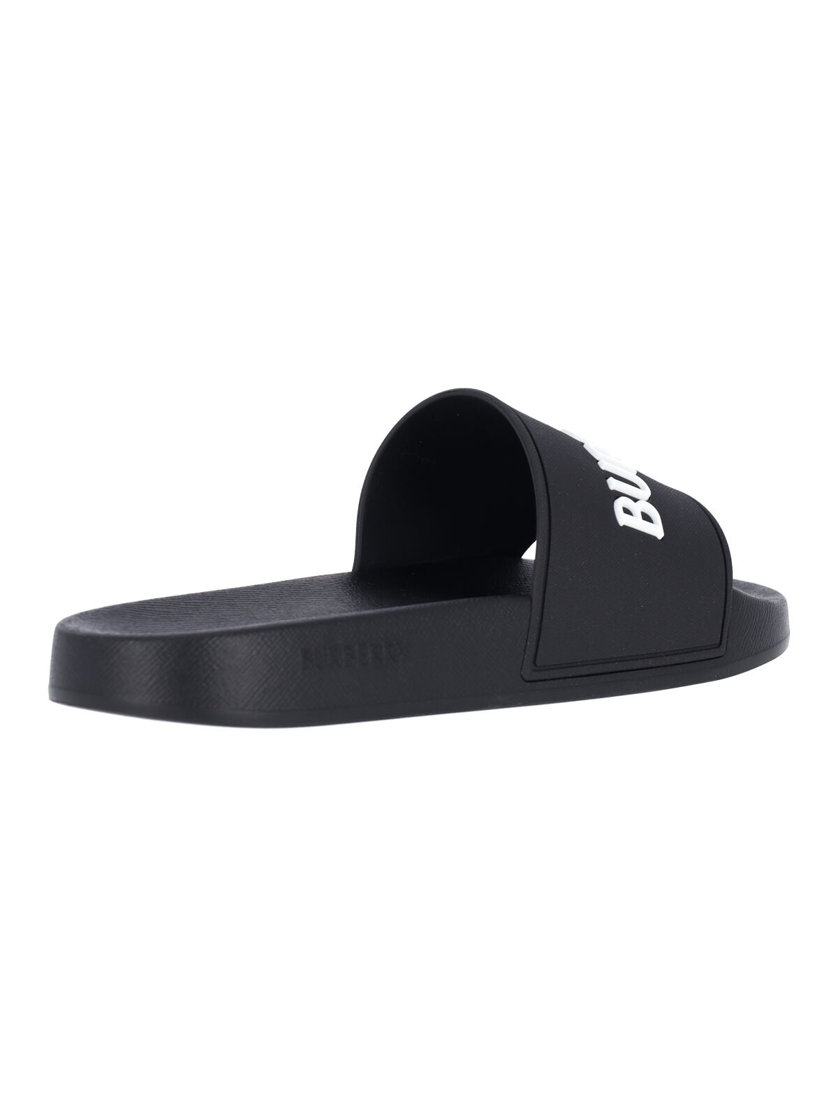 Black Logo Rubber Slides