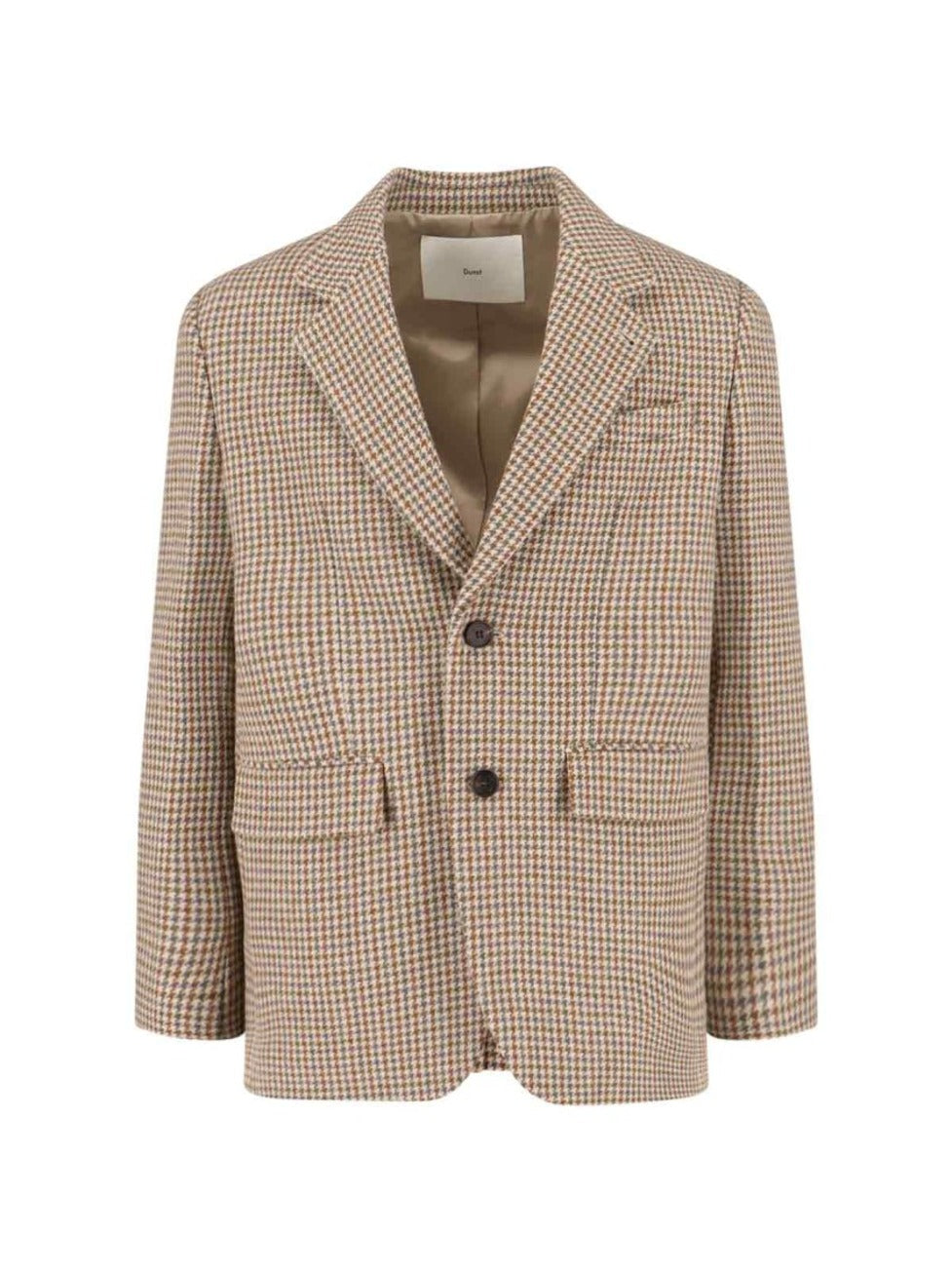 Single-Breasted Wool Blend Blazer – Beige