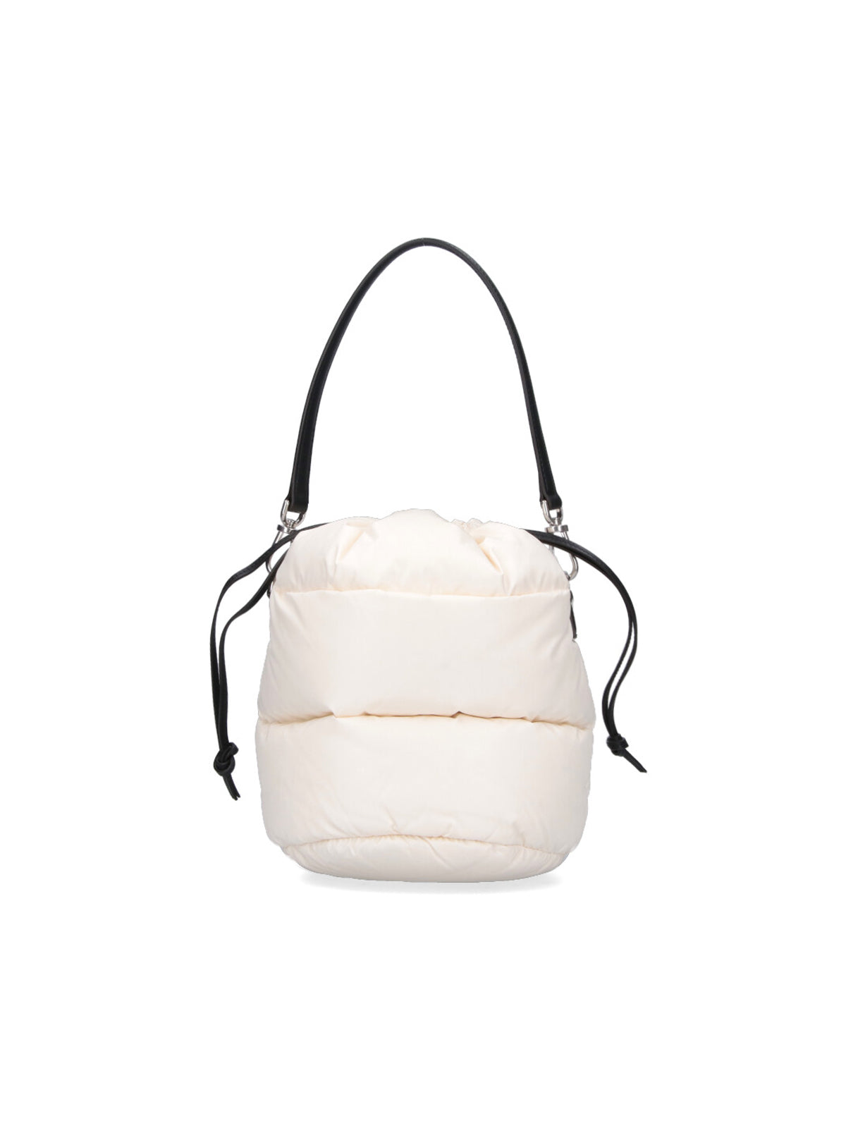 White Caradoc Quilted Nylon Bucket Bag