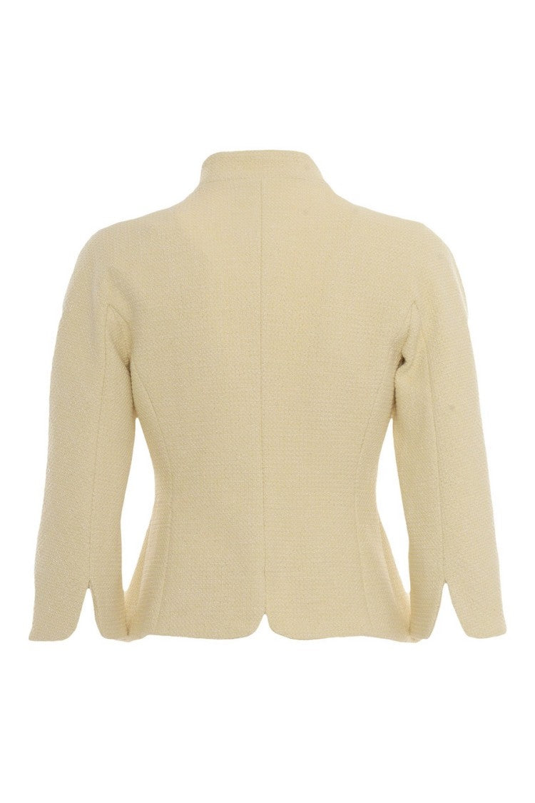 Tailored Double-Breasted Blazer With Gold Buttons