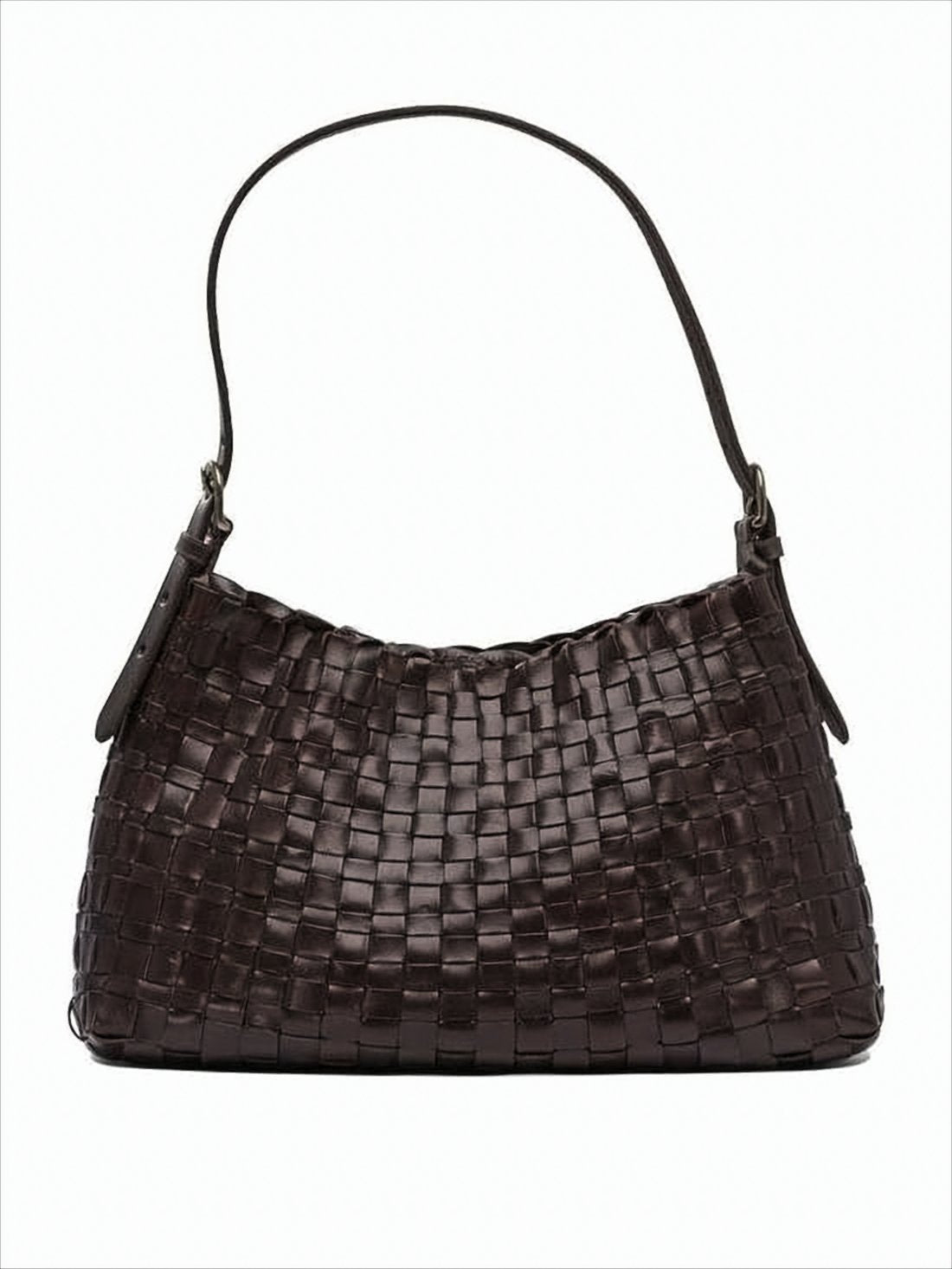 Woven Calf Leather Shoulder Bag
